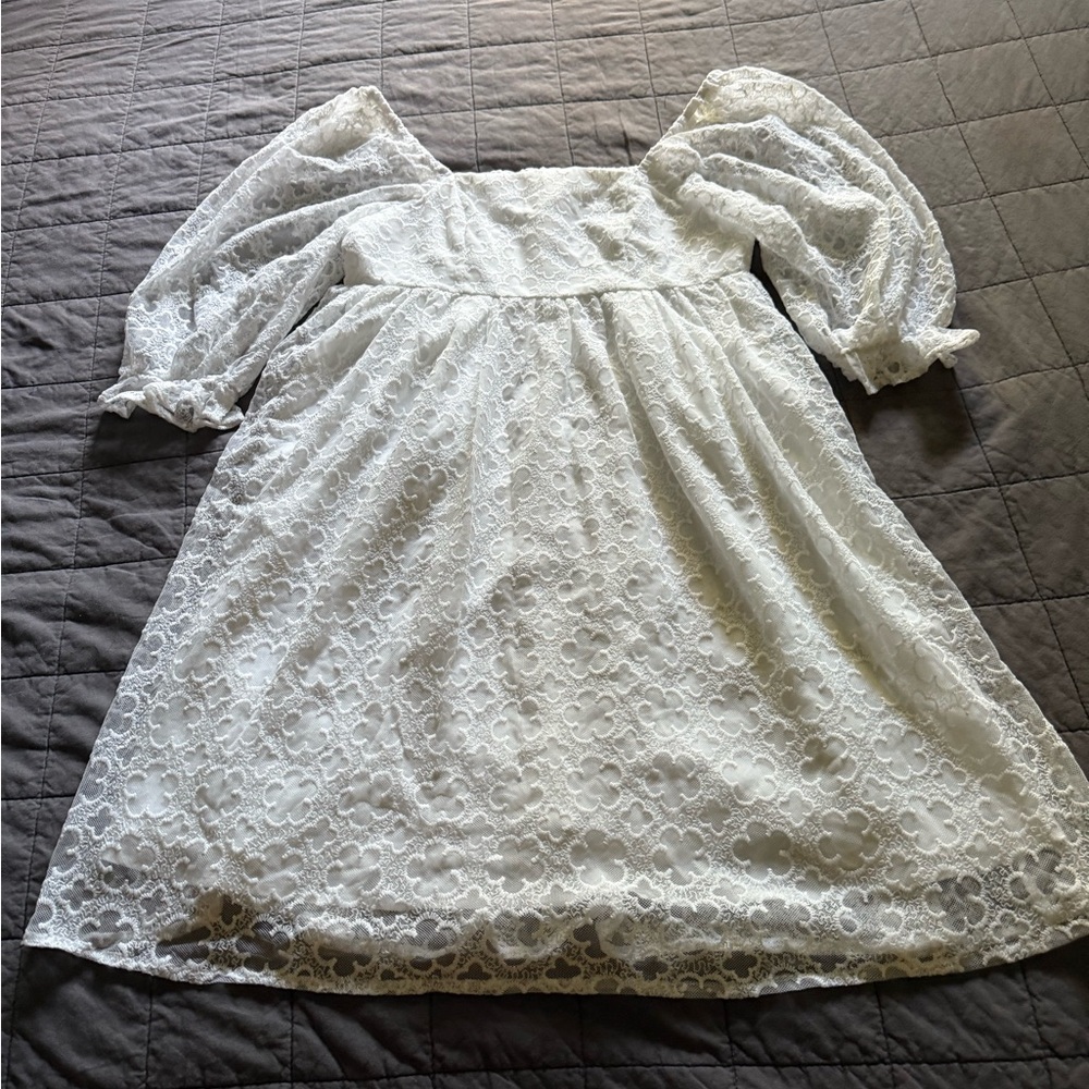 Elegant White Lace Off the Shoulder Mini Dress